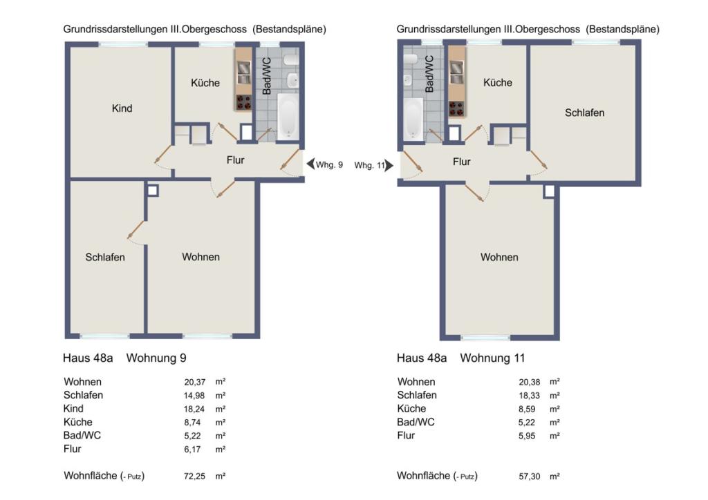 Bestandspläne III. OG.