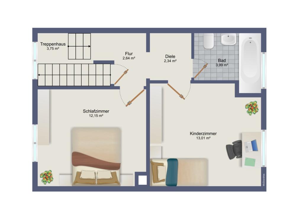 Grundriss Obergeschoss