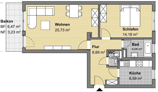 Grundriss Wohnung 39