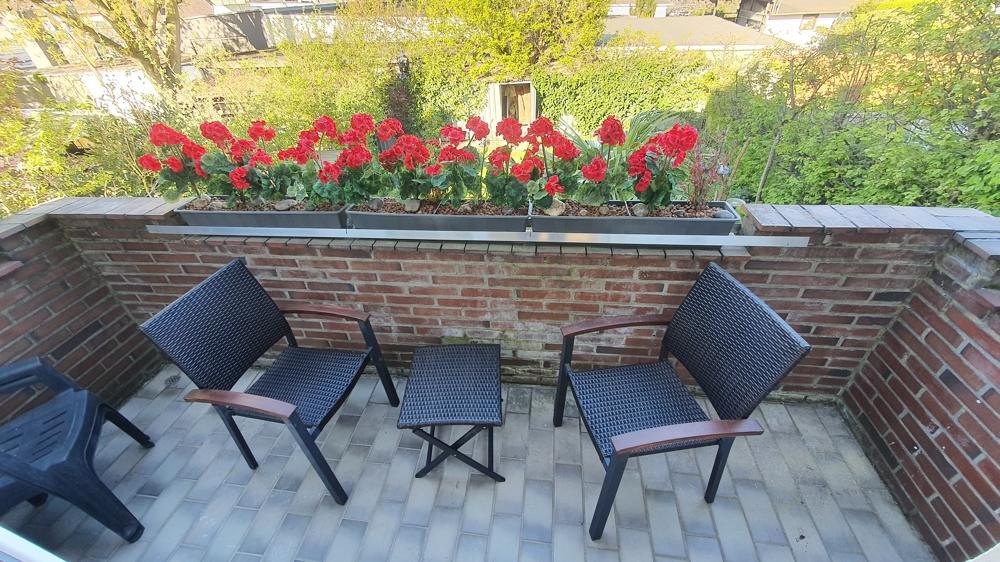 Balkon - Blick vom Wohnzimmer