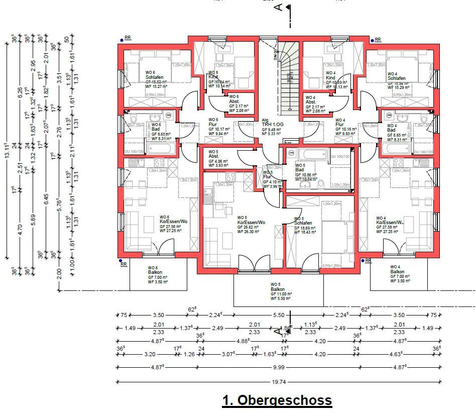 Grundriss 1. Obergeschoss