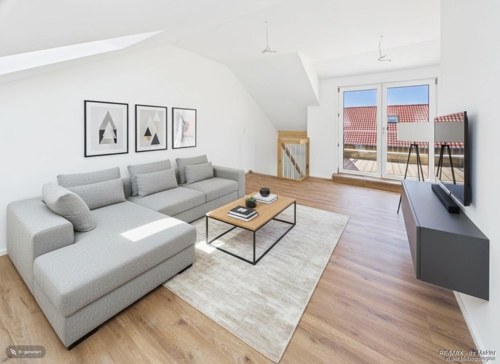 Neubau-Maisonettewohnung mit Süd-Dachterrasse und Einbauküche - Foto 1