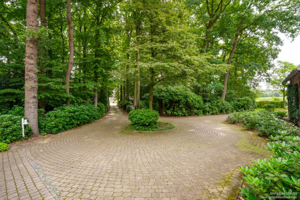 Allee mit PKW-Rondell