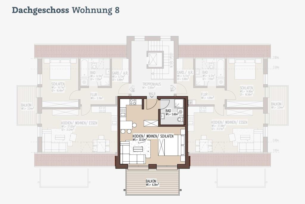 Grundriss Haus 1 Whg. 8