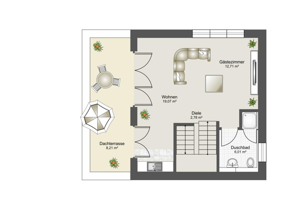 Grundriss DG - Option 1