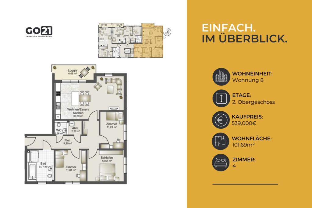 Wohnung 8 für 459.000,00 € 