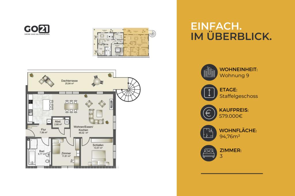 Wohnung 9 für 459.000,00 € 