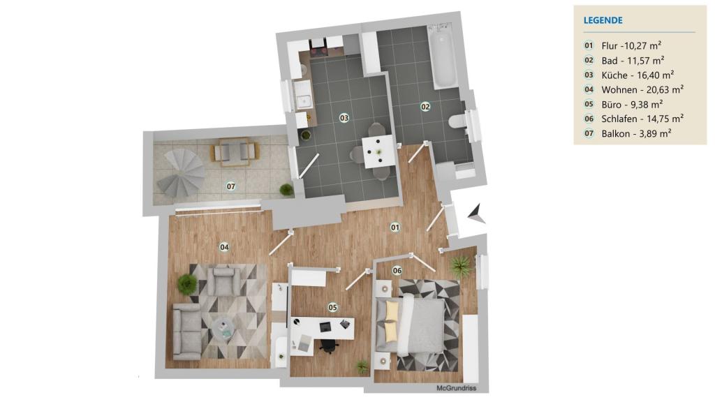 Grundriss Wohnung