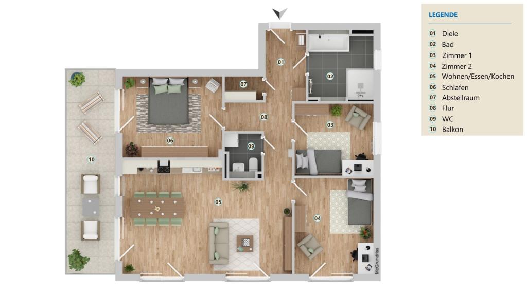 Top-Lage in Eichstätt: Erstbezug 4-Zimmer-Neubauwohnung mit Balkon - Photo 1