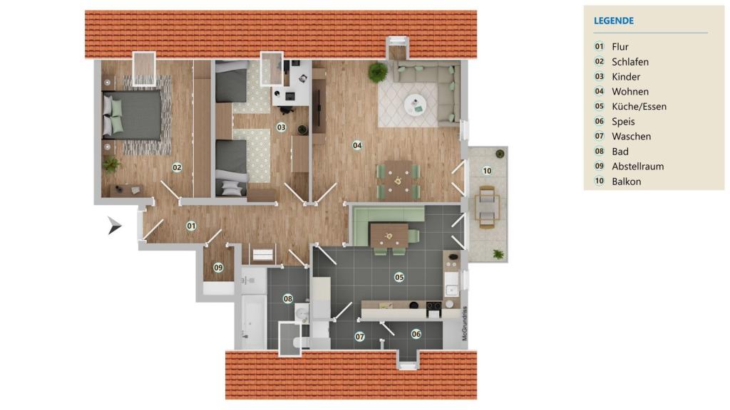 Großzügige 3-Zimmer-Wohnung mit Balkon in Zentrumsnähe - Foto 4