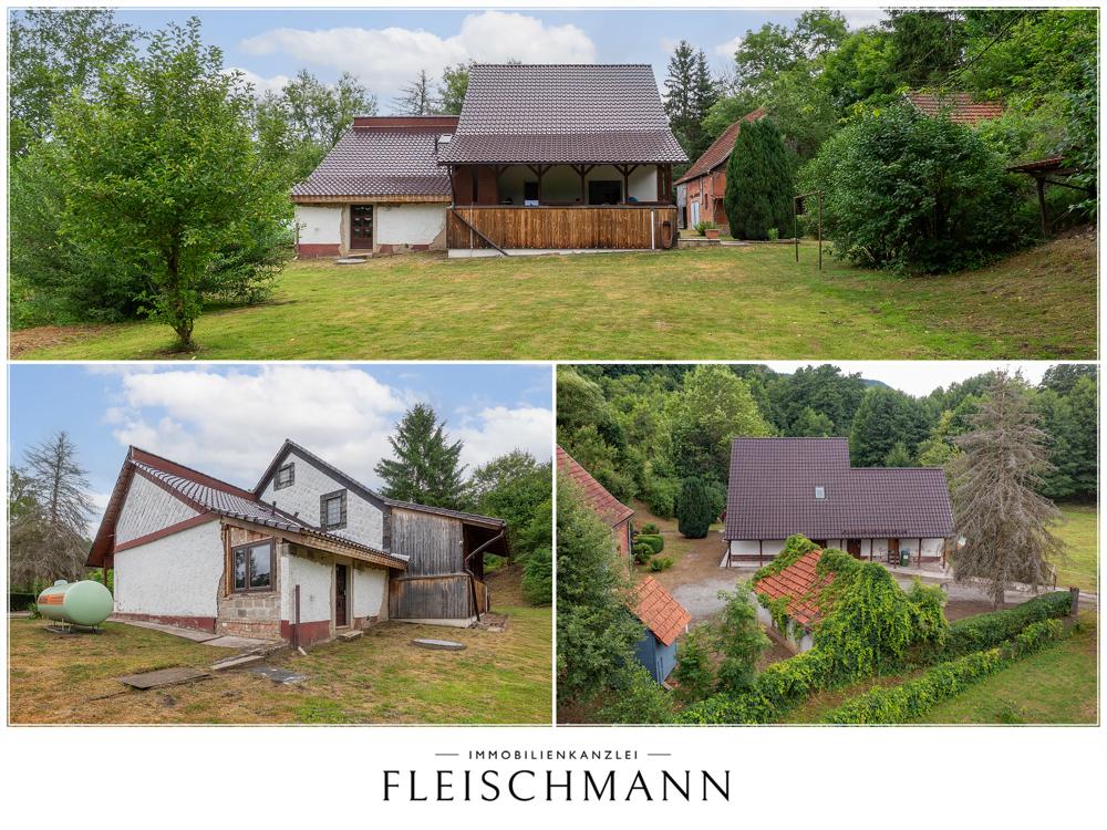 Haus mit Eingang zur Werkstatt