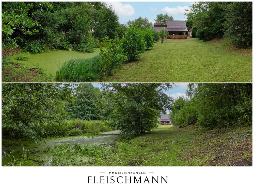 Grundstück mit Teich