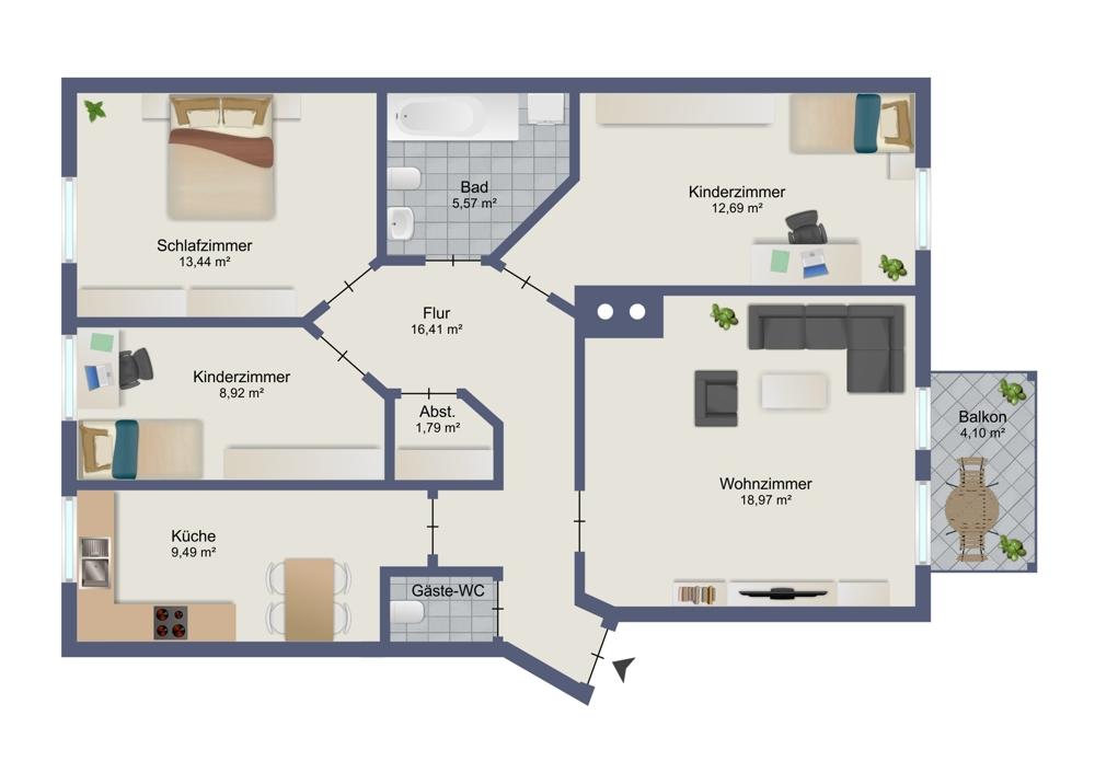 Wohnungsgrundriss