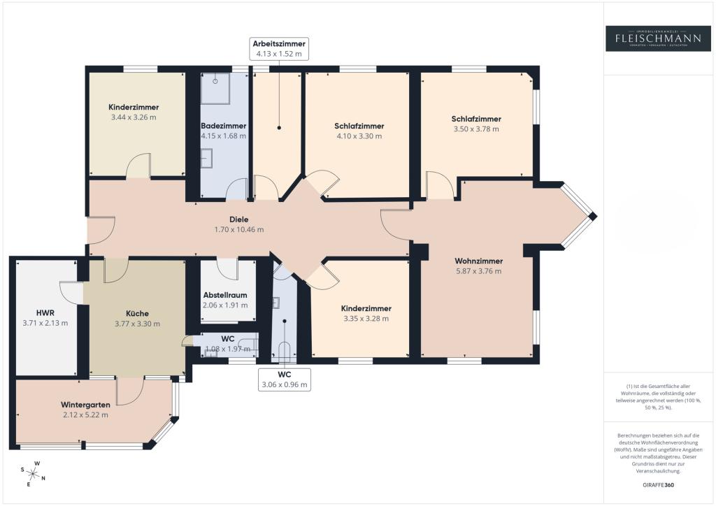 Großzügige Erstbezugswohnung mit Wintergarten, 5,5 Zimmern und klarer moderner Architektur - Foto 3