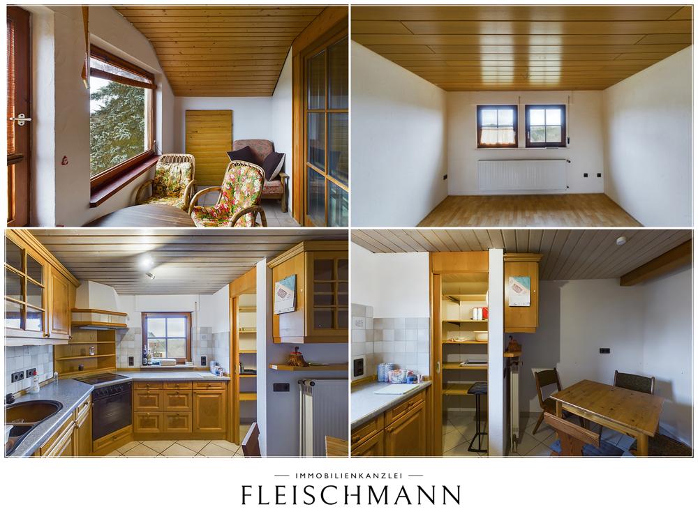 Küche und Wintergarten im Dachgeschoss