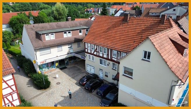 Blick auf den Hof