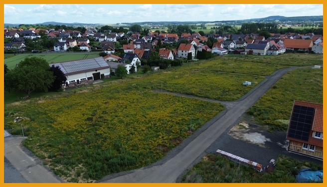 Blick auf das Baugebiet