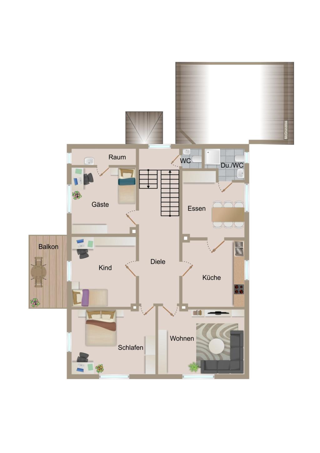 Grundriss Obergeschoss