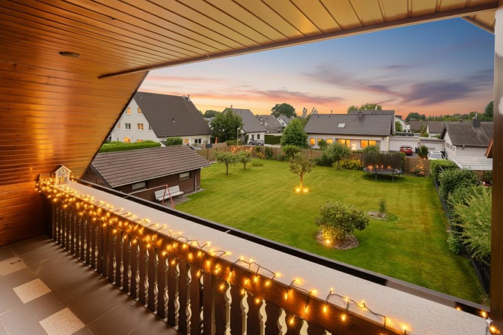 Blick vom Balkon