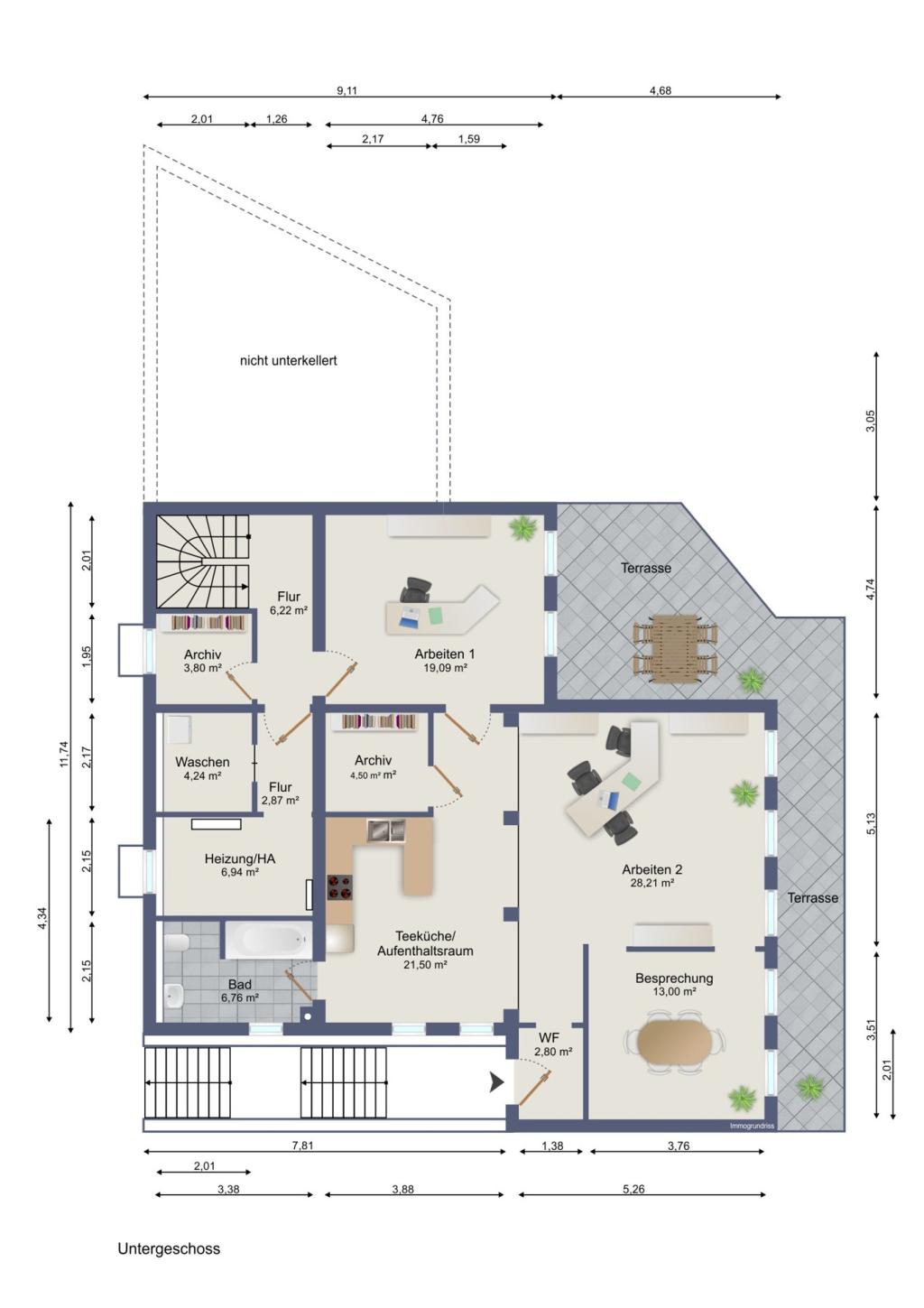 Grundriss Souterrain