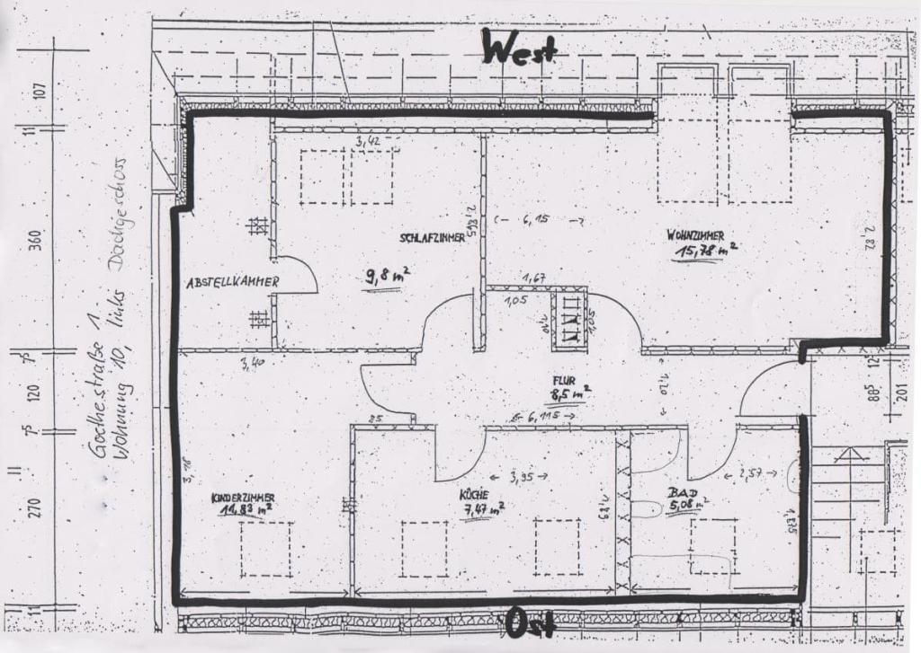 Grundriss 3-Zimmer Wohnung