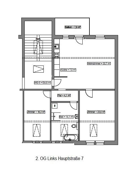 Exklusive Dachgeschosswohnung mit Balkon in aufwendig saniertem Gründerzeithaus - Photo 3
