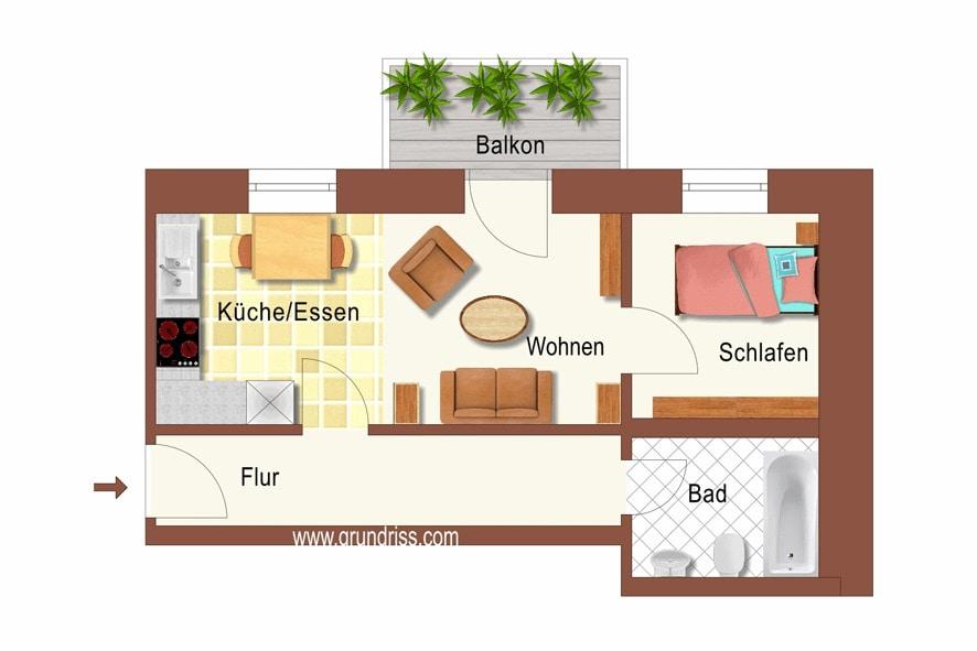 Moderne 2-Zimmer Wohnung im 2.OG mit EBK & Balkon - Photo 5