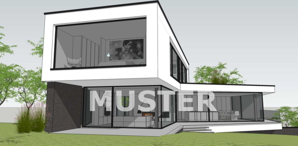 Musterhaus mögliche Bebauung