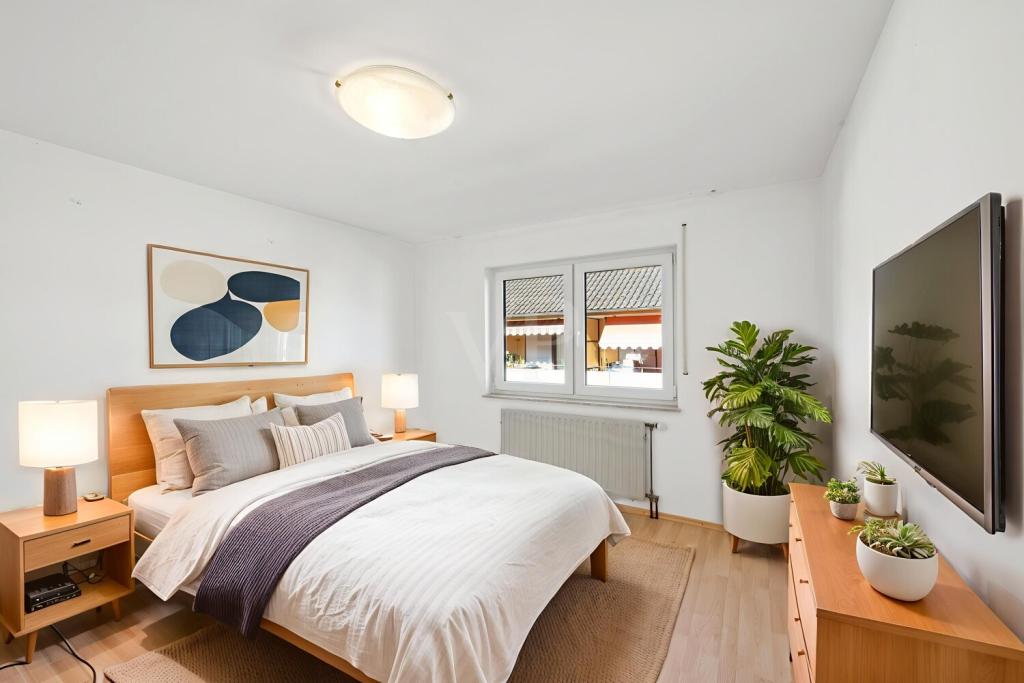 Schlafzimmer mit virtuellem Wohnbeispiel