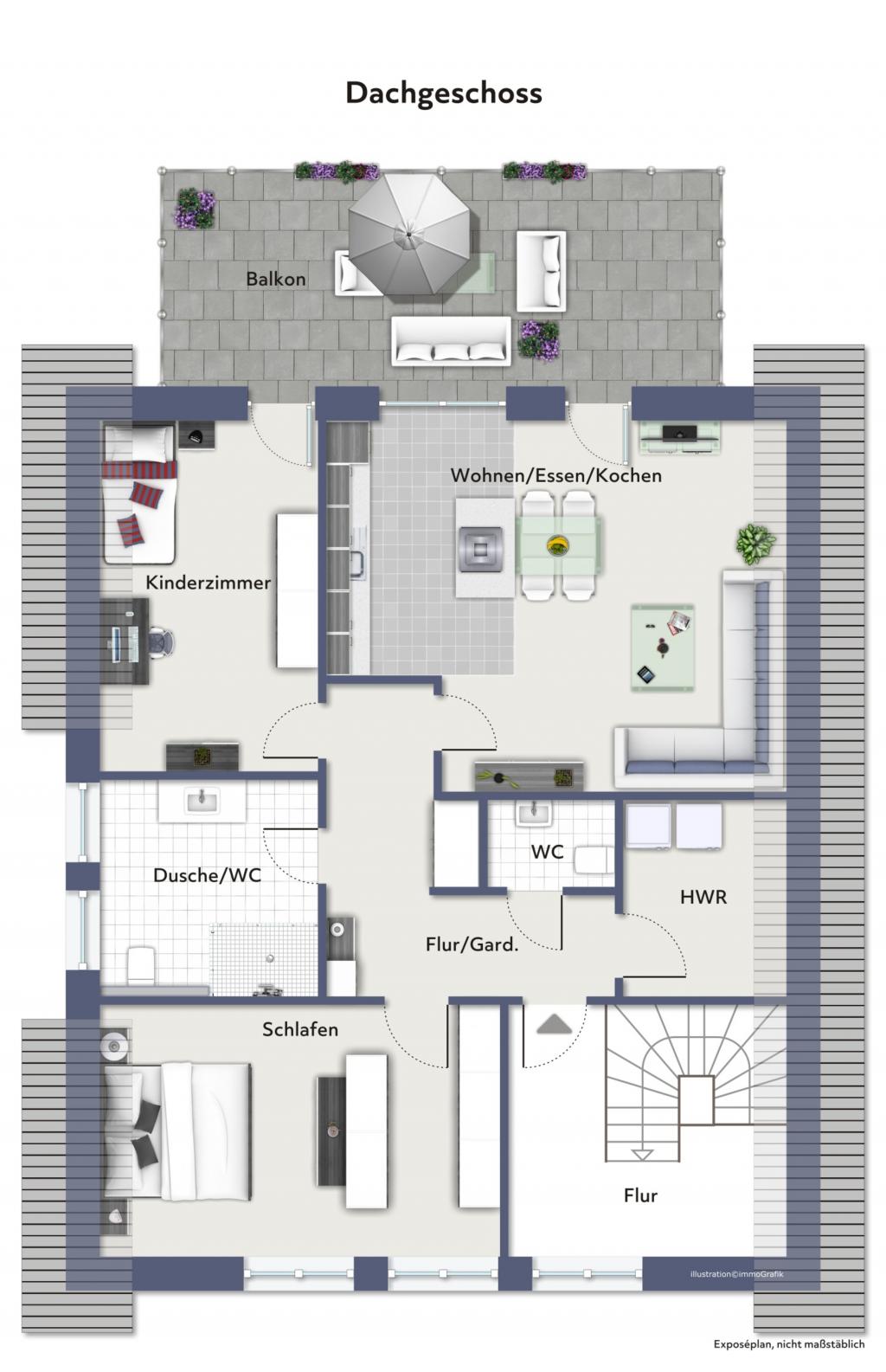 Grundriss Dachgeschoss Neubau Haren