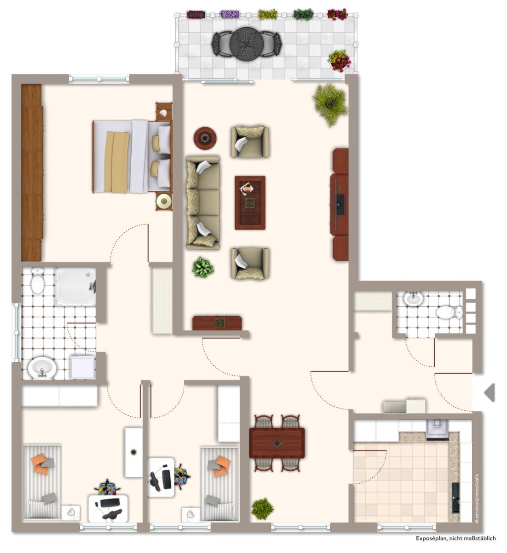 Grundriss Wohnung