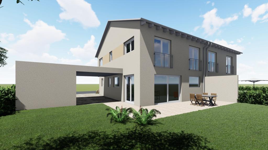 Außenansicht - Rückseite mit Garten Haus 1
