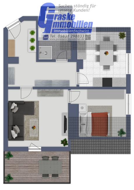 Moderne 2 Zimmerwohnung mit Balkon zu vermieten - Foto 3