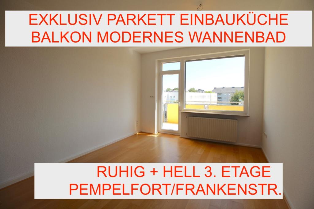 EXKLUSIV PEMPELFORT PARKETT EINBAUKÜCHE BALKON MODERNES WANNENBAD RUHIG + HELL 3. ETAGE/FRANKENSTR. - Foto 1