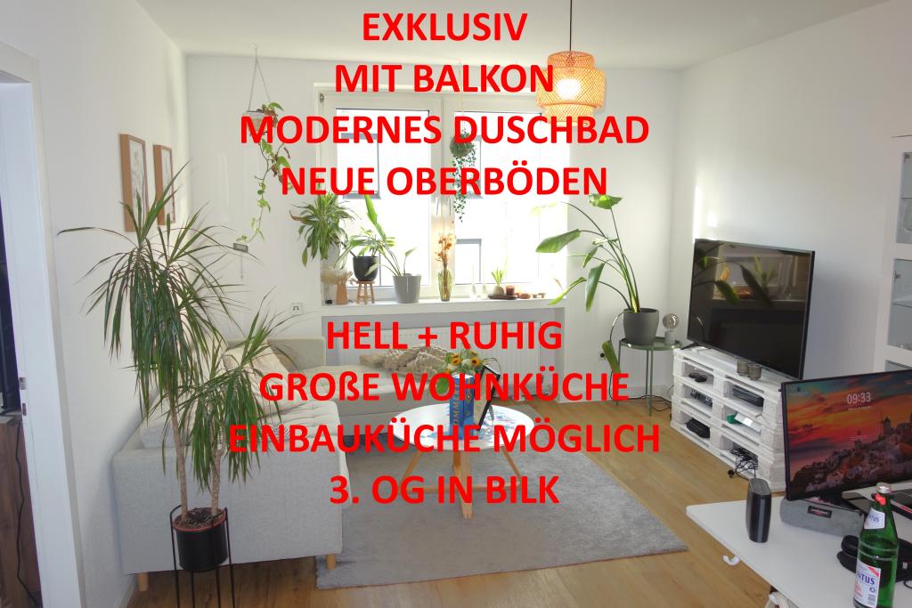 EXKLUSIV MODERN IN BILK MIT BALKON GROßE WOHNKÜCHE EINBAUKÜCHE MÖGL. NEUES DUSCHBAD 3. OG HELL+RUHIG - Foto 2