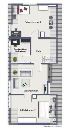 Grundriss beispielmöbliert DG - Kopie
