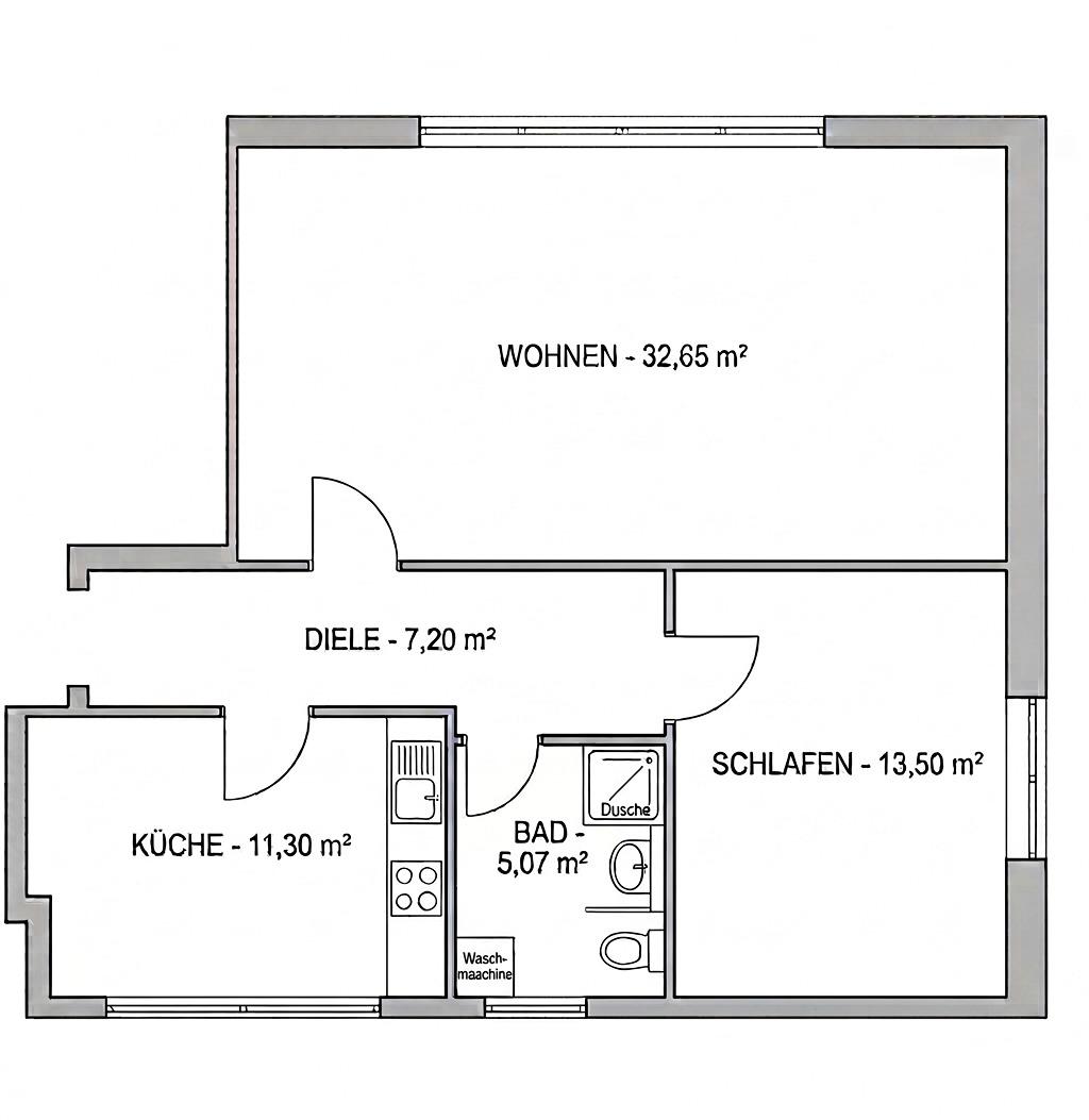 Erstbezug nach Kernsanierung: Helle Maisonette mit 2 Wohnräumen + 2 ausgebauten DG-Räumen - Photo 5