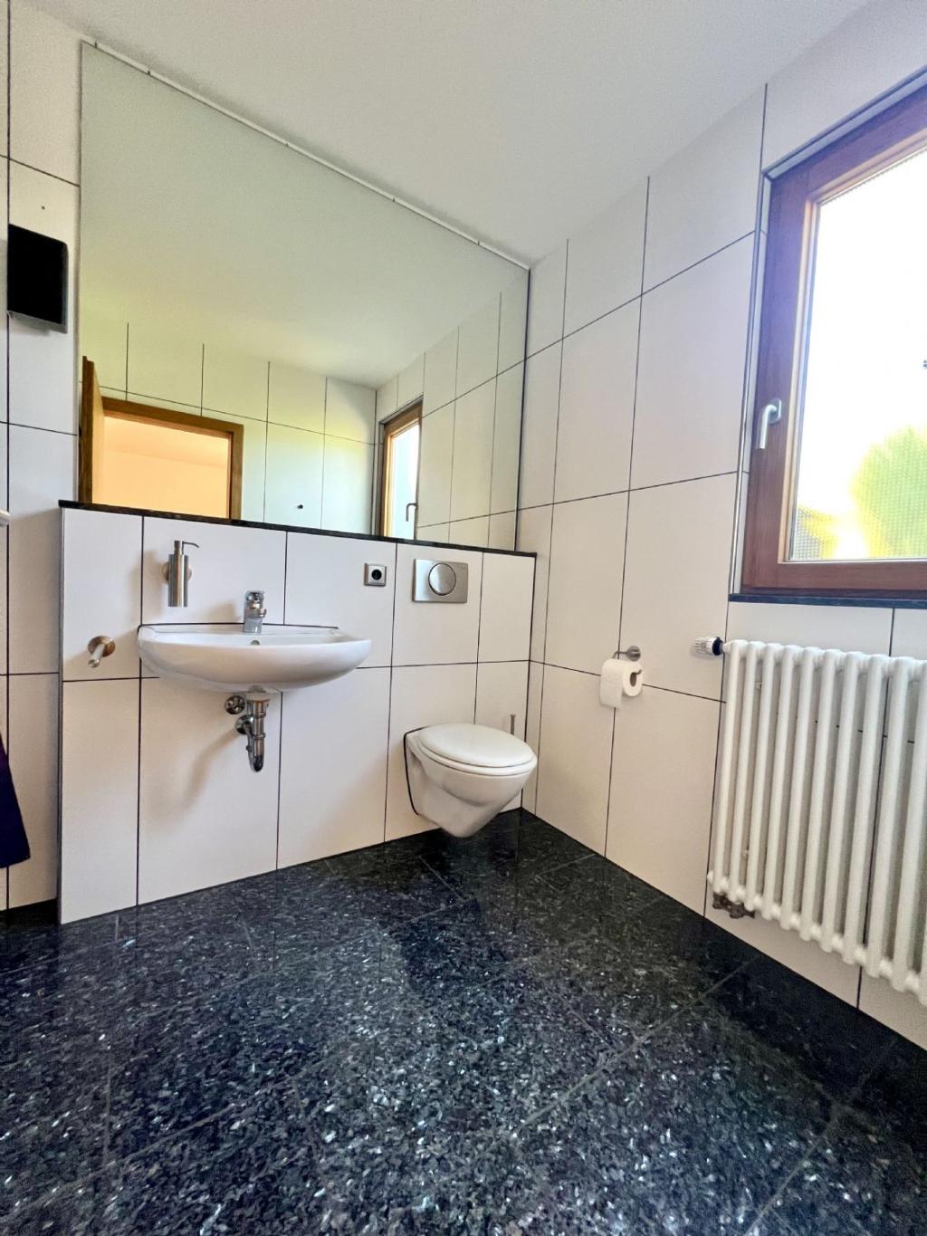 mit WC und Handwaschbecken