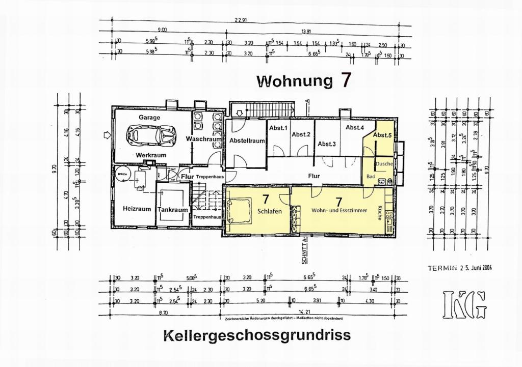 Grundriss Untergeschoss W 7