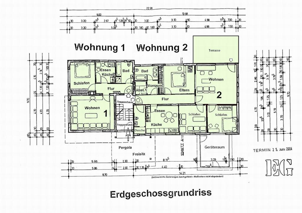 Grundriss Erdgeschoss W 1+2
