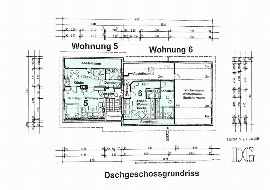 Grundriss Dachgeschoss W 5+6