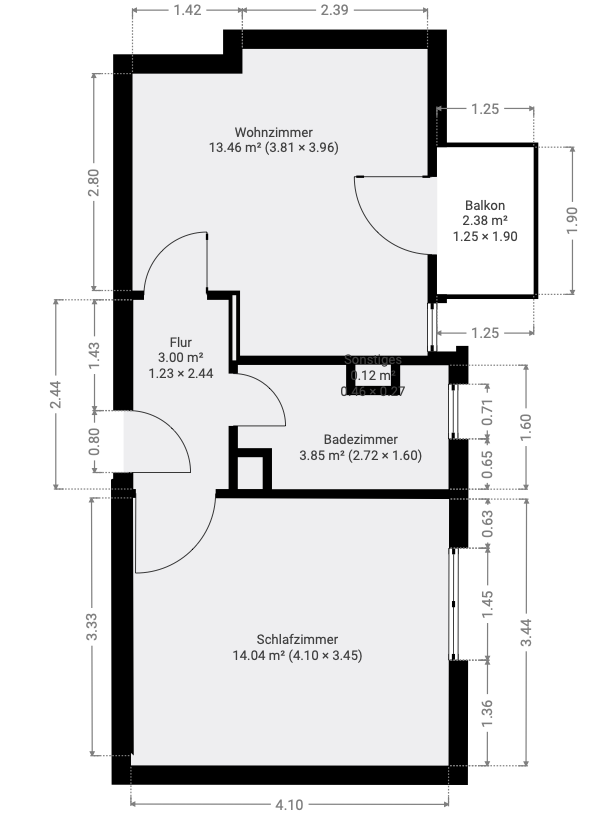 Gut geschnittene Wohnung mit Tageslichtbad und Balkon - Foto 3