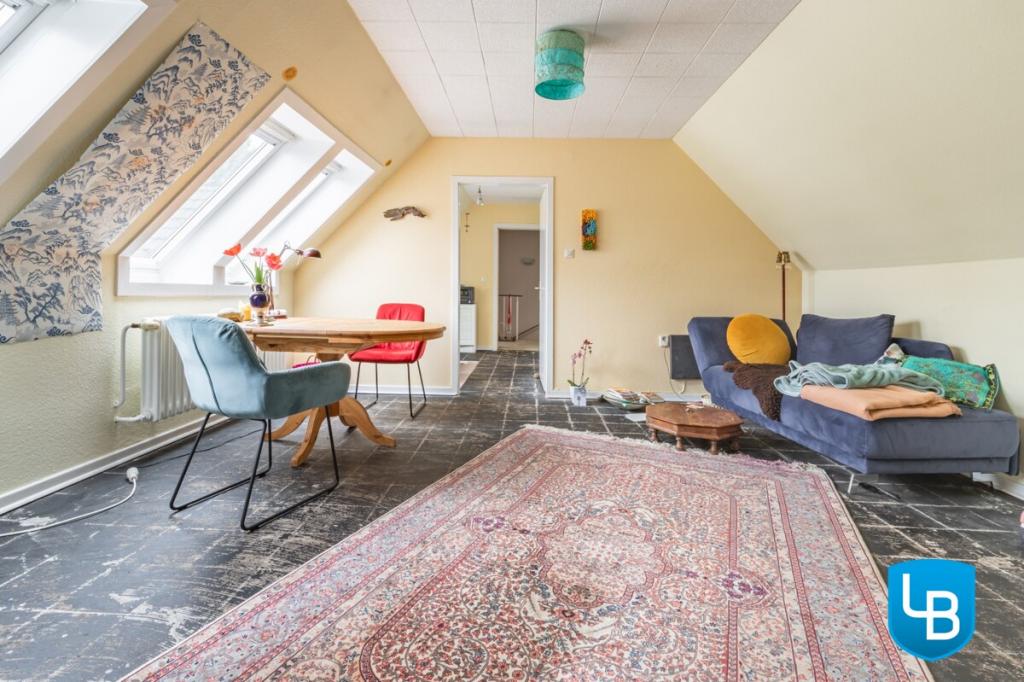 Wohn- und Esszimmer im Dachgeschoss