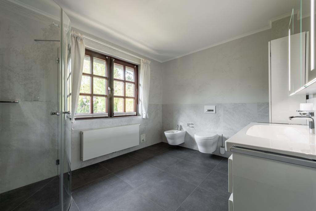 Das Badezimmer im Erdgschoss