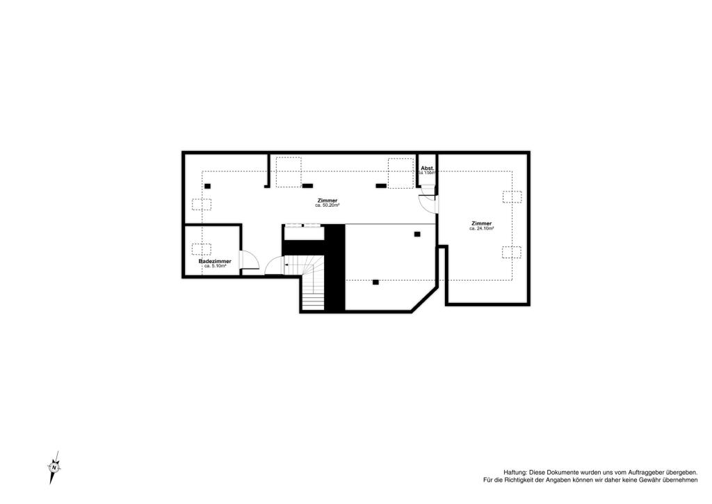 Der Grundriss im Dachgeschoss 