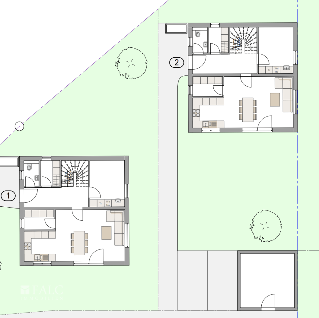 Freistehende Einfamilienhäuser
