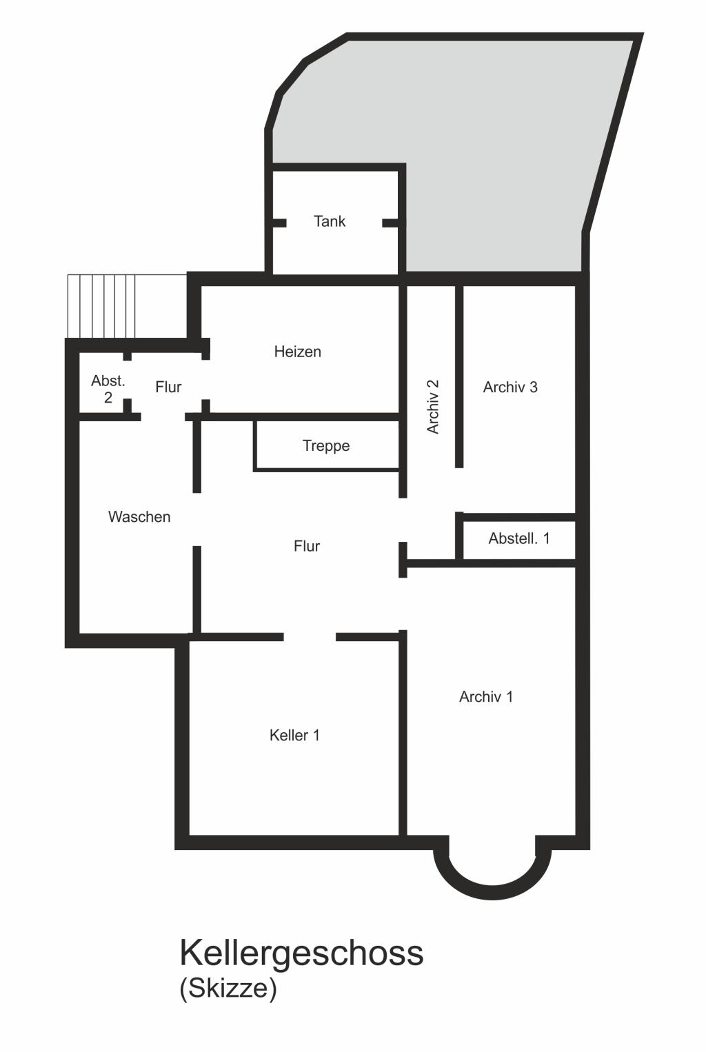 Zeichnung Kellergeschoss