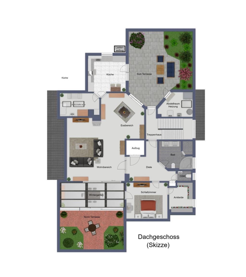 Dachgeschoss (Skizze)