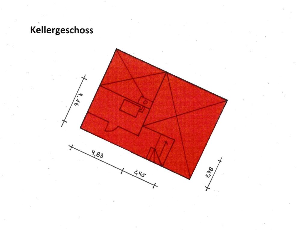 Skizze Aufmaß Kellergeschoss