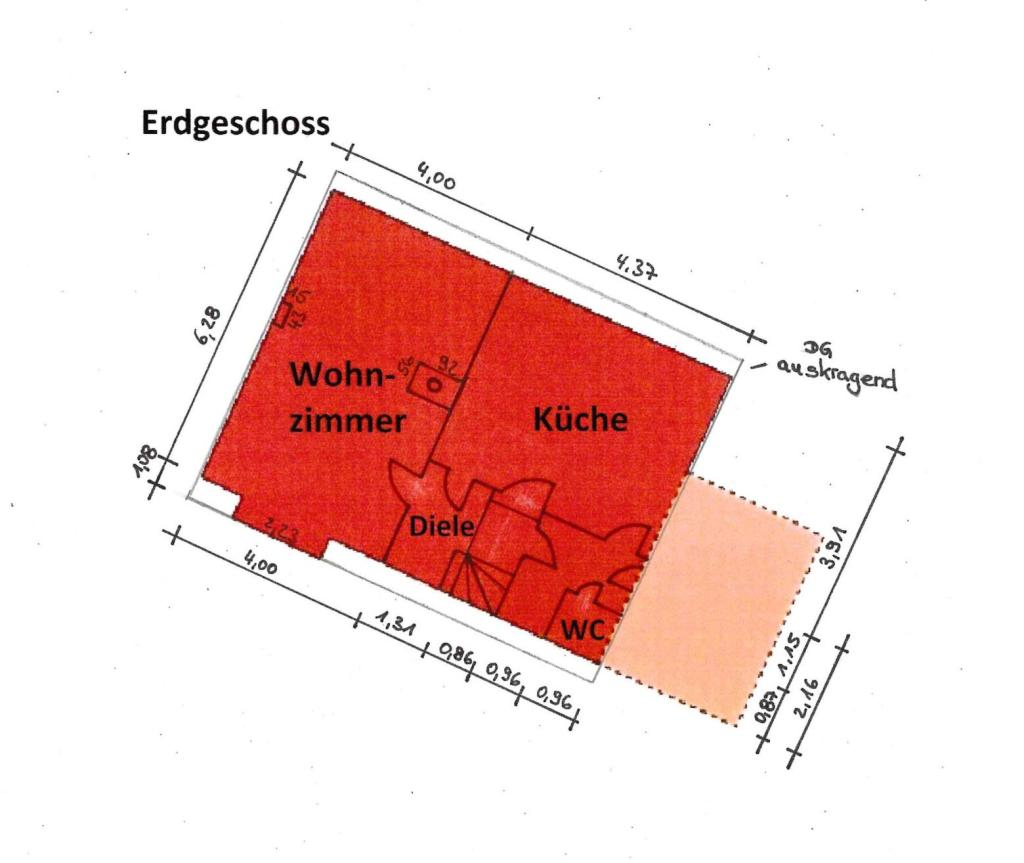 Skizze Aufmaß Erdgeschoss